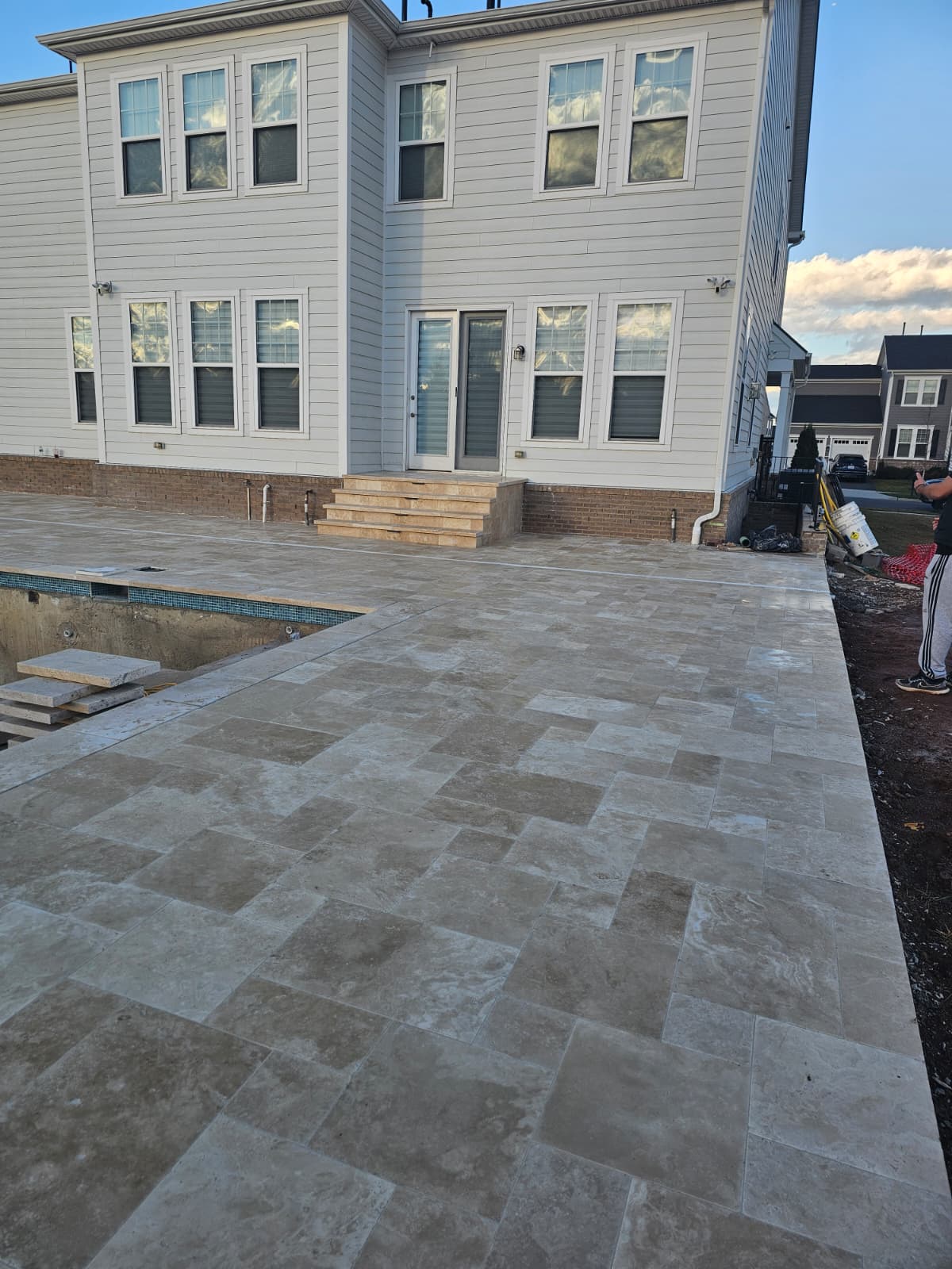 Travertine Installation - TONY AND SONS CONSTRUCTION LLC